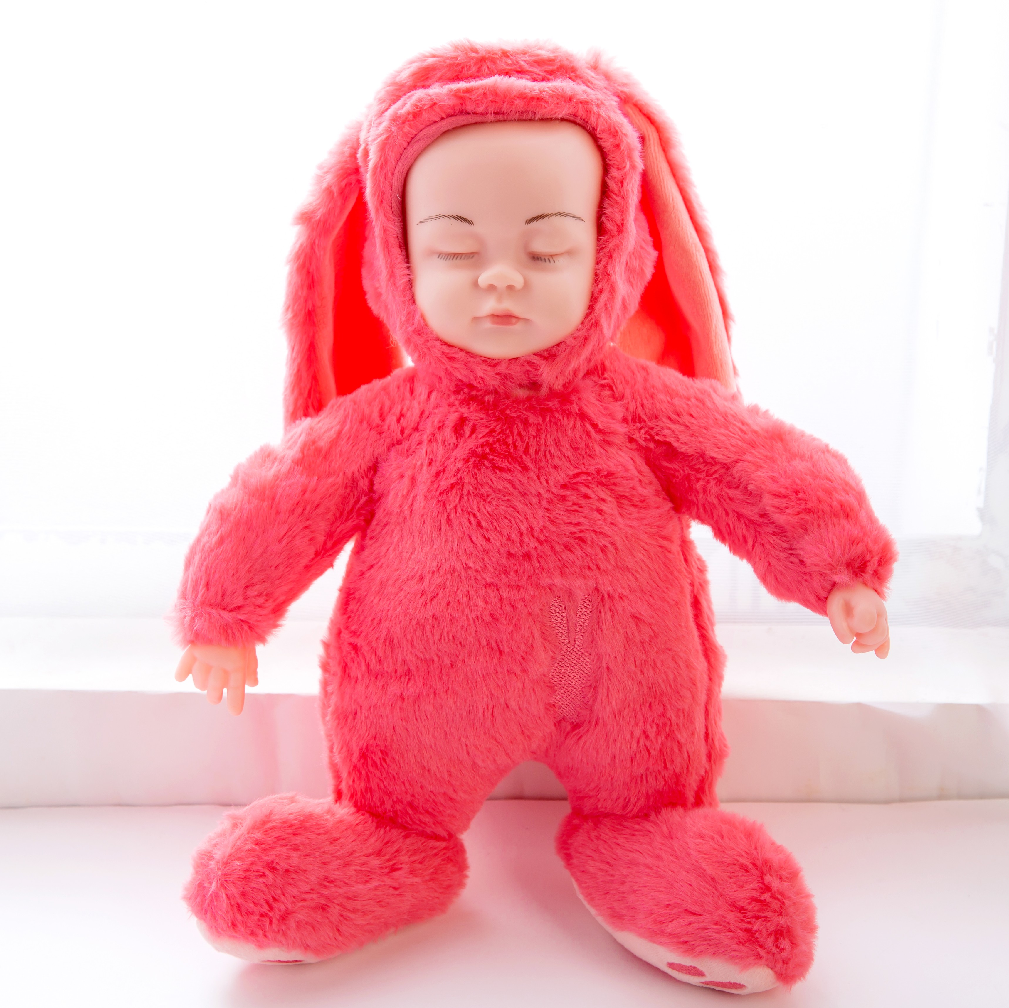 A magical tool for sleeping and soothing babies: a doll with music, a closed-eye doll, and a plush doll detail image 6