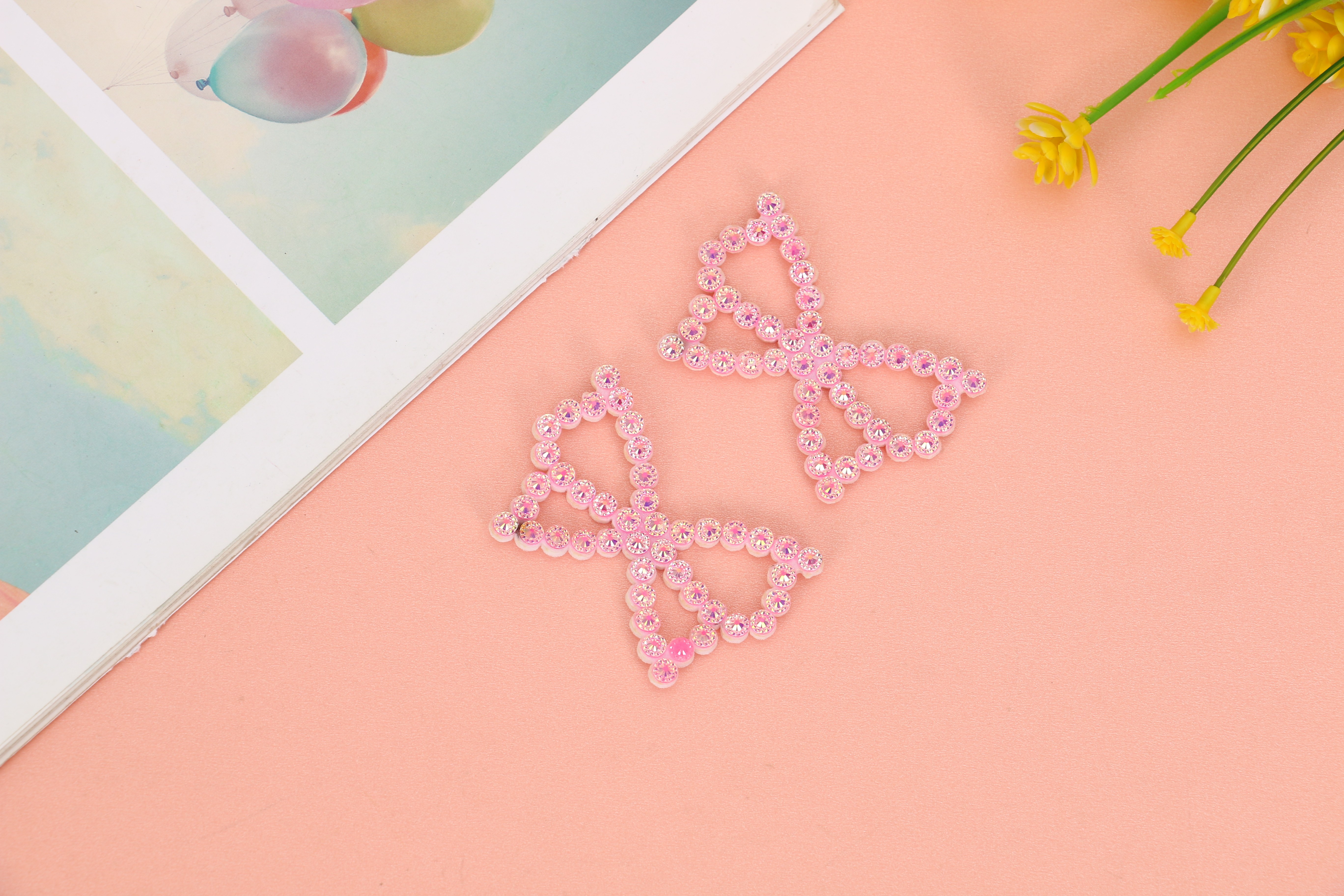 厂家直销平底钻发夹太阳花花边发夹贴片支持来样定制详情图16