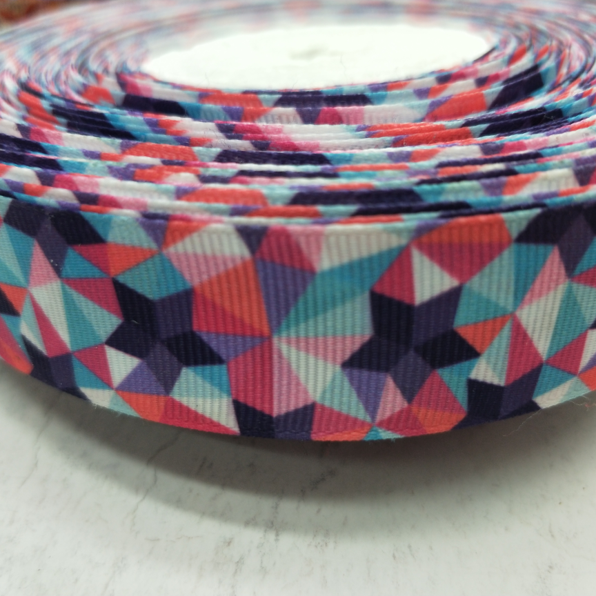 2.5CM thread with digital printing DIY production of colorful navy blue pentacle