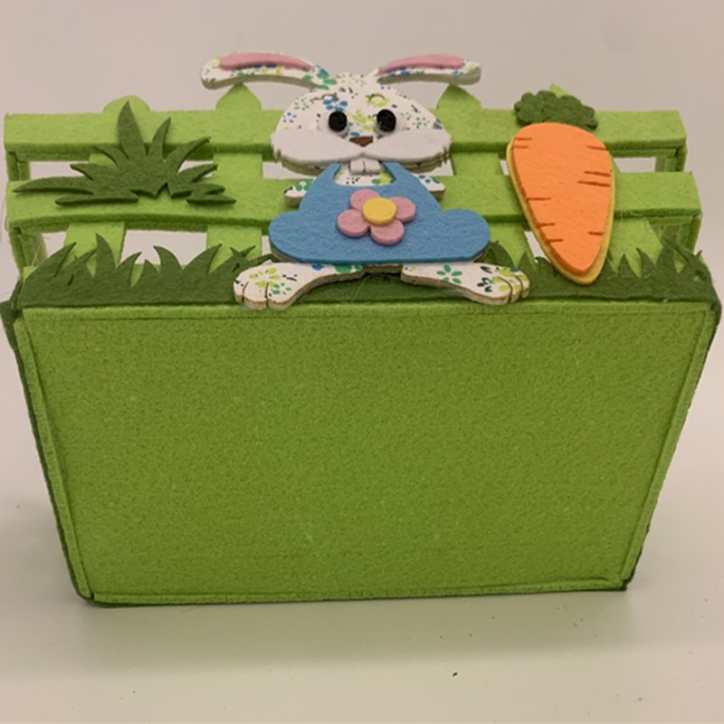 Non-woven fabric felt fabric Easter bunny radish grass diagonal frame detail image 2
