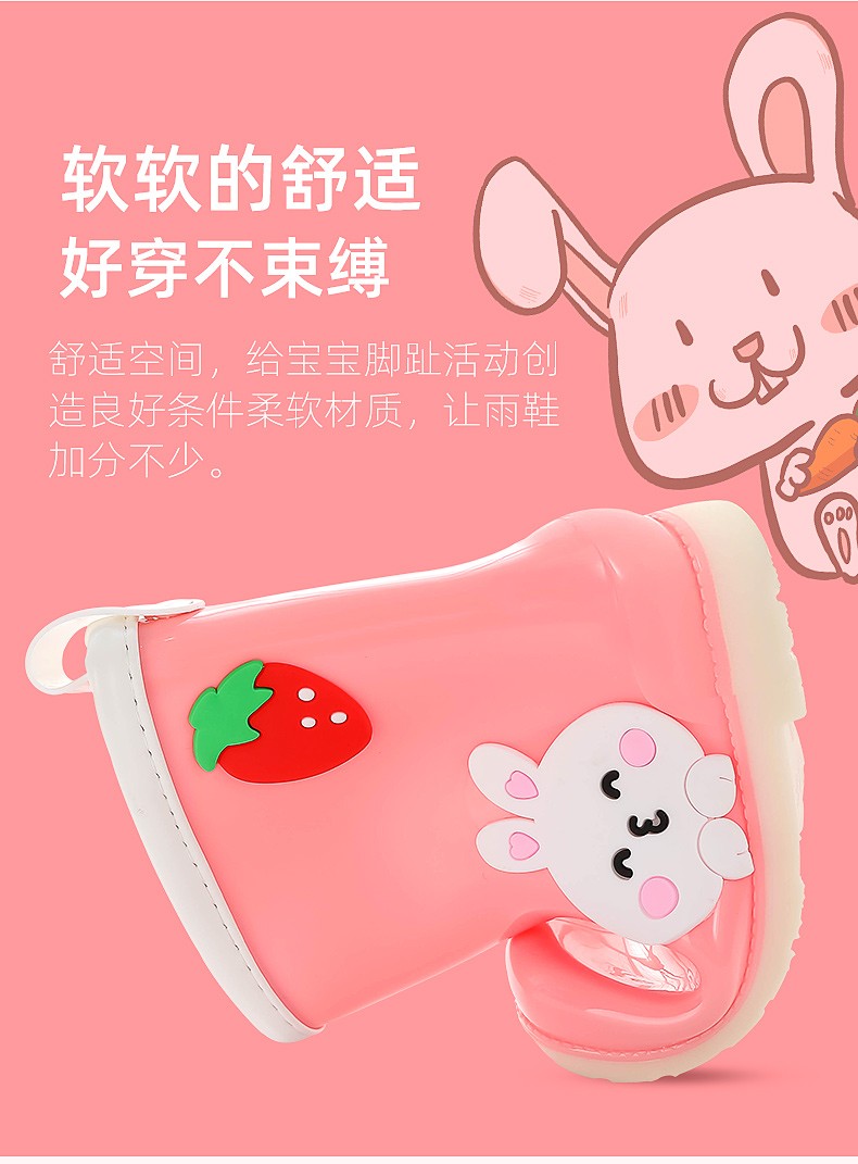 New cartoon baby rain boots, children's anti-slip rain boots factory direct sales detail image 12