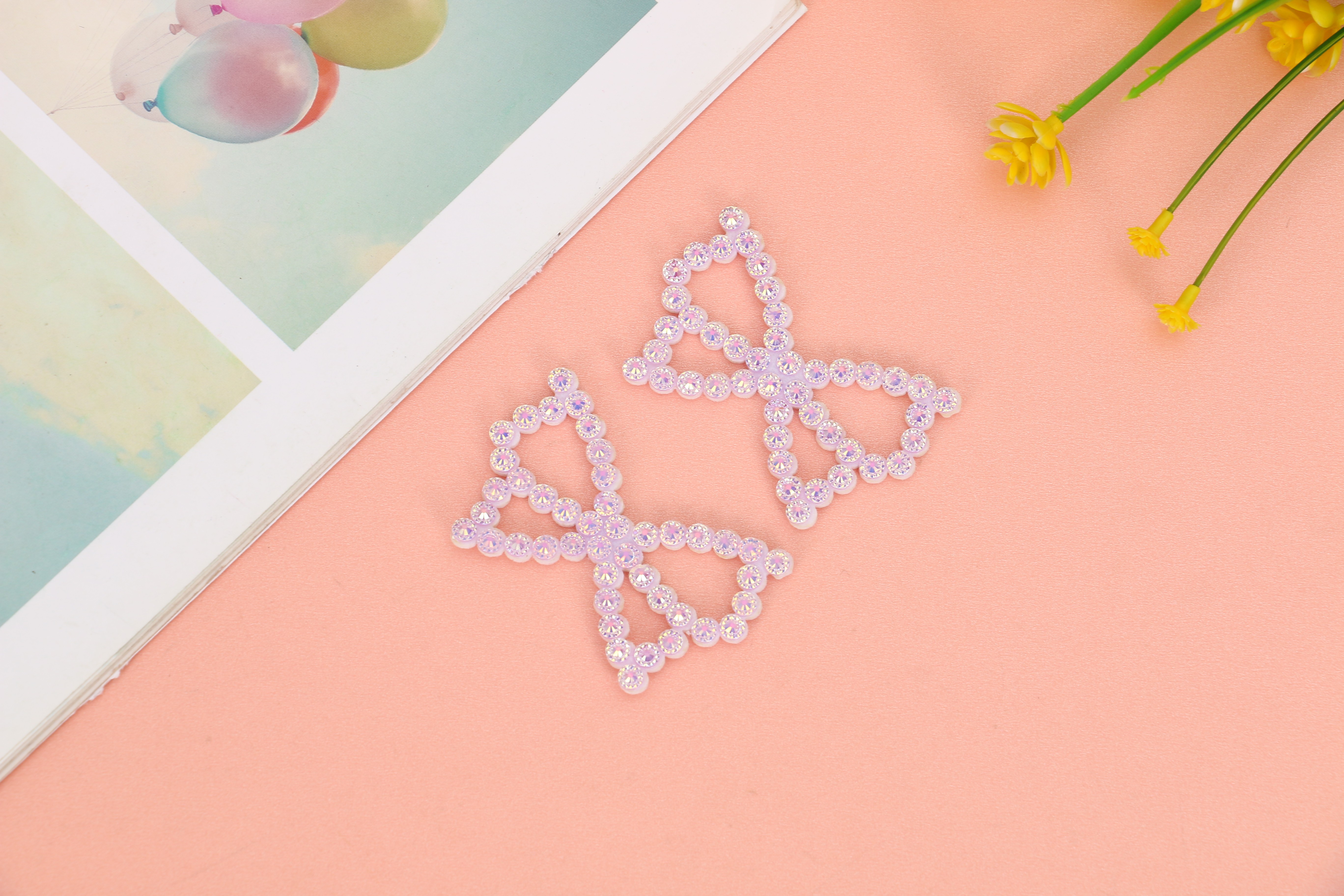 厂家直销平底钻发夹太阳花花边发夹贴片支持来样定制详情图15