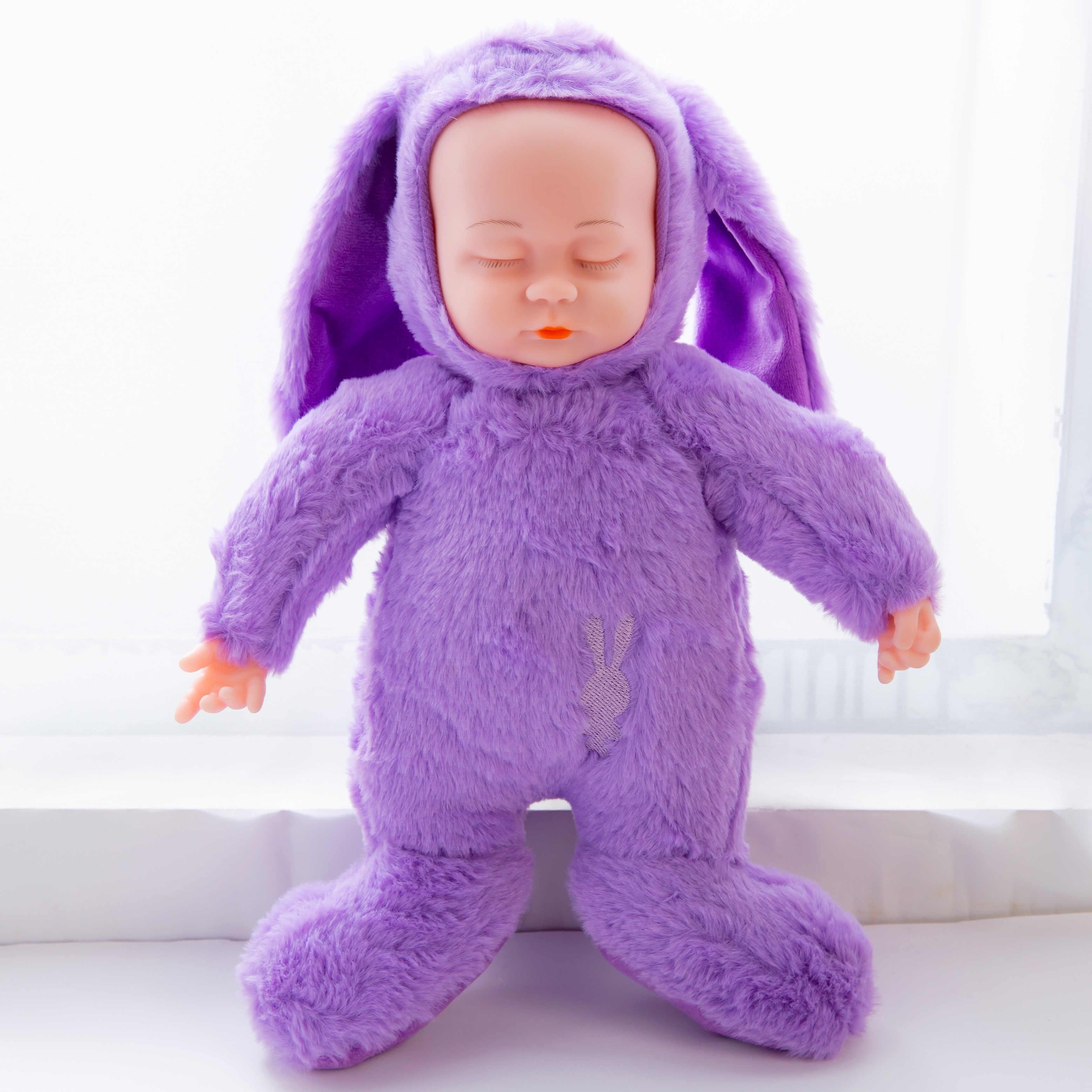 A magical tool for sleeping and soothing babies: a doll with music, a closed-eye doll, and a plush doll detail image 5
