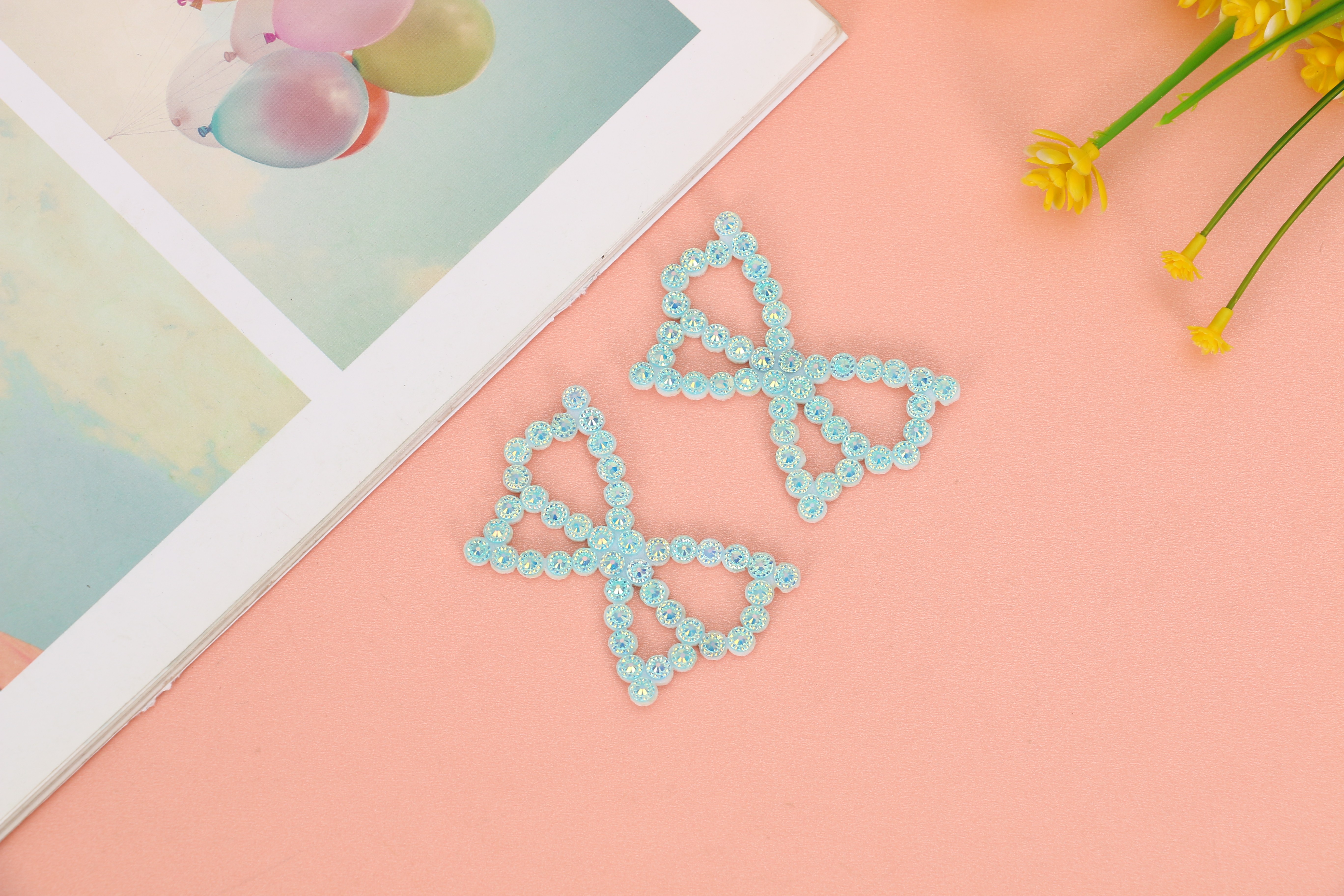 厂家直销平底钻发夹太阳花花边发夹贴片支持来样定制详情图19