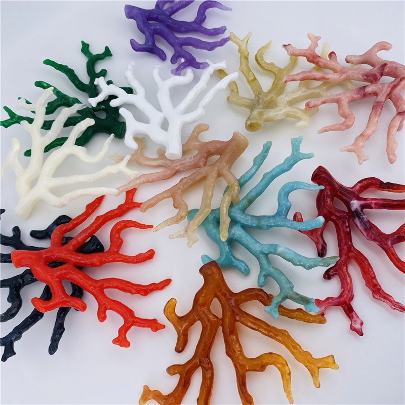 Fashionable acrylic beads imitating coral shapes, two-color cloud scattered beads, DIY earrings, necklaces, accessories, wholesale pendants detail image 5