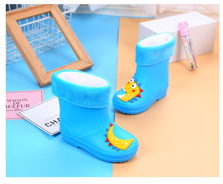 新款卡通立体小恐龙儿童雨鞋 防滑时尚防滑宝宝雨靴详情图16
