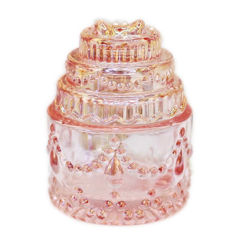 European and American style cross-border transparent glass aromatherapy candle jar Candy cosmetics storage jar retro simple makeup storage jar