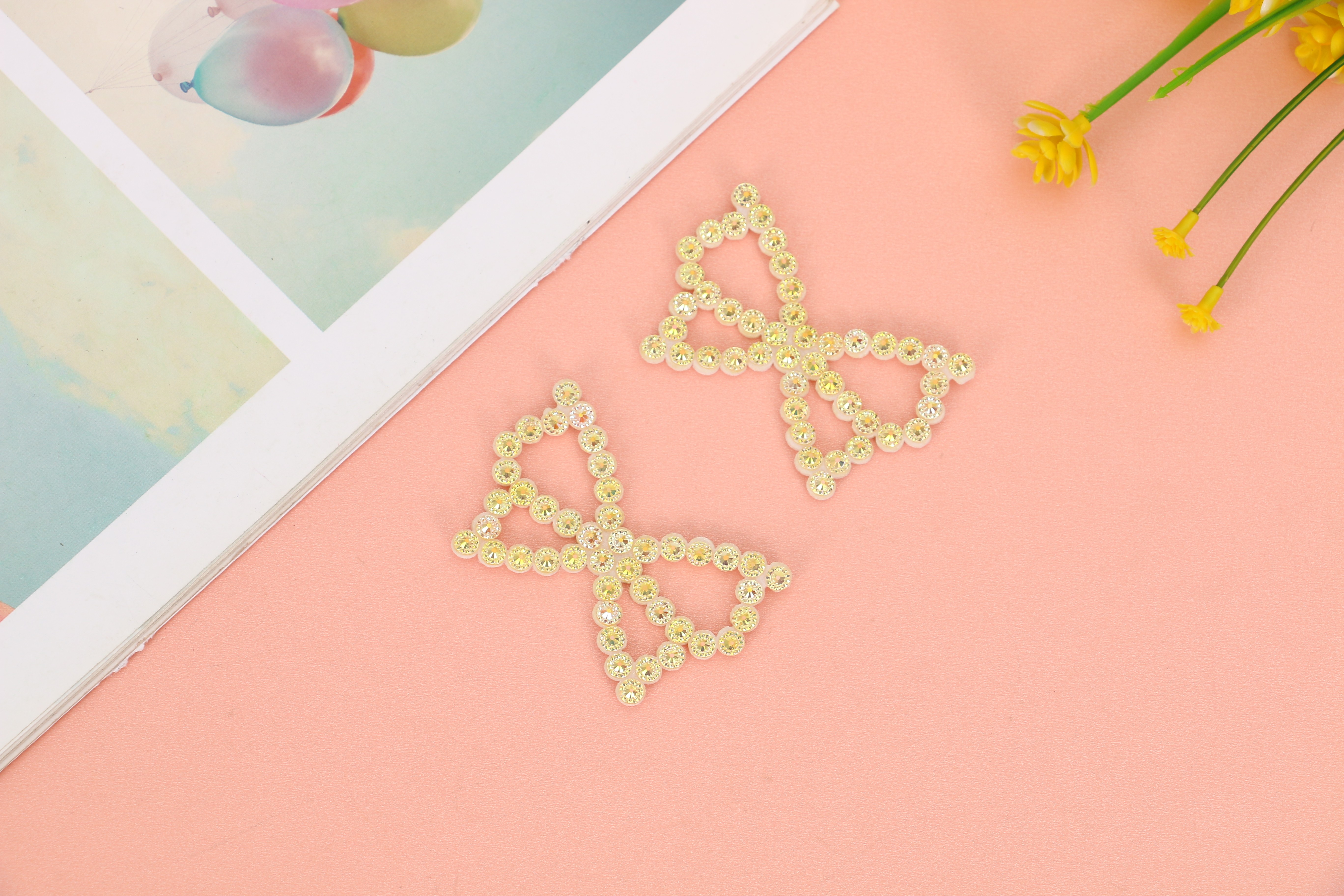 厂家直销平底钻发夹太阳花花边发夹贴片支持来样定制详情图20