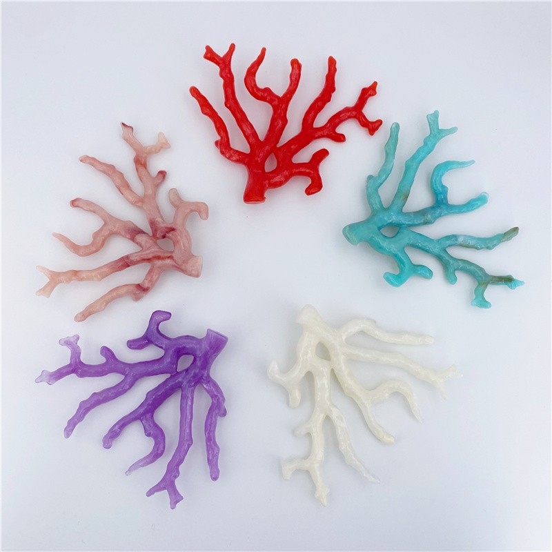 Fashionable acrylic beads imitating coral shapes, two-color cloud scattered beads, DIY earrings, necklaces, accessories, wholesale pendants detail image 6