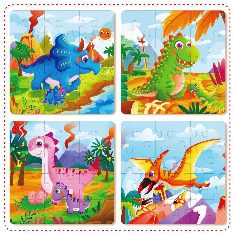 The 24-piece wooden puzzle game in a paper box can cultivate logical thinking ability. It is highly interesting and colorful. It is a parent-child game for early education and enlightenment, and can exercise hand-eye coordination Item Picture