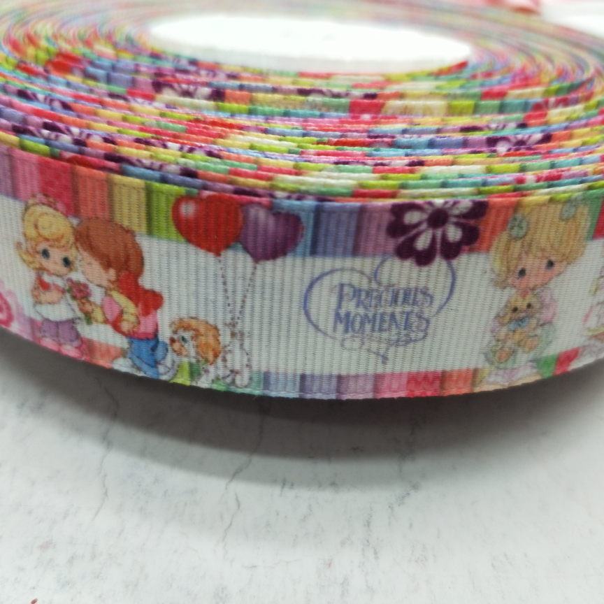 2.5CM thread with digital printing DIY making color border white for boys and girls