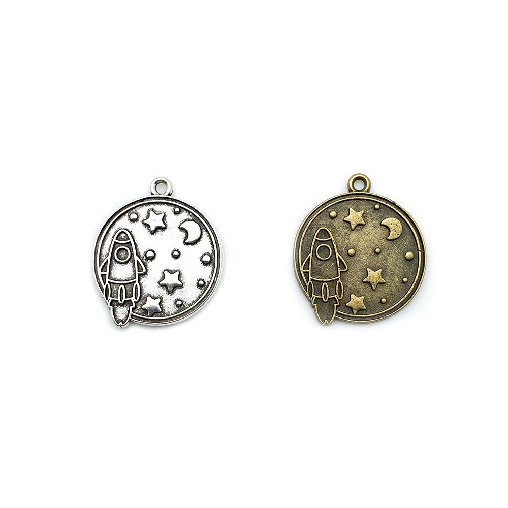 diy handcrafted rocket launch necklace, pendant and accessory factory direct sales of Y1773 alloy parts details Picture