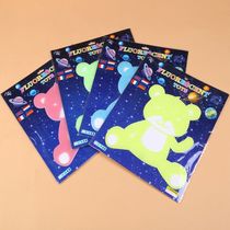 Glow-in-the-dark Bear cartoon pattern Children's room bedroom sticker glow-in-the dark wall sticker