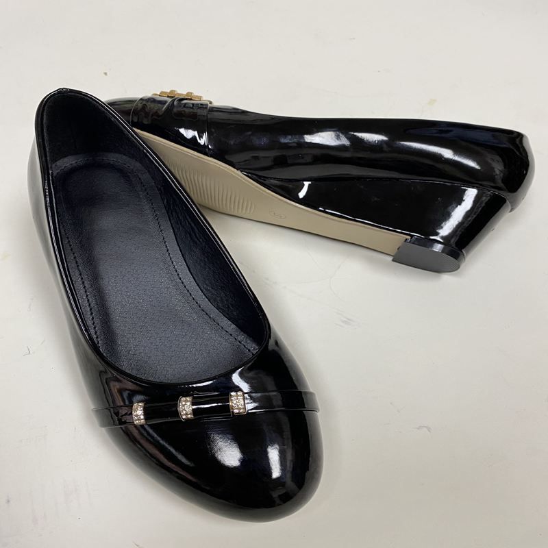 Pu Ladies Shallow Mouth Single Shoes High Heel Slope Flat Heel Thick As Shown In The Single Shoe Slippers Durable Deodorant Multi-Color Quality Good Women's Shoes Quality Lady Shoes 44225-24# Specification drawing