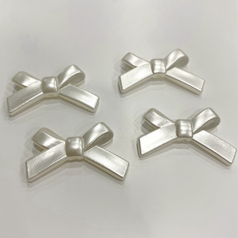 New imitation pearl bow tie, bow, AB colorful fork, cross knot clothing, mobile phone case decoration accessories, DIY handcrafted bracelets, necklaces, essential accessories detail image 2