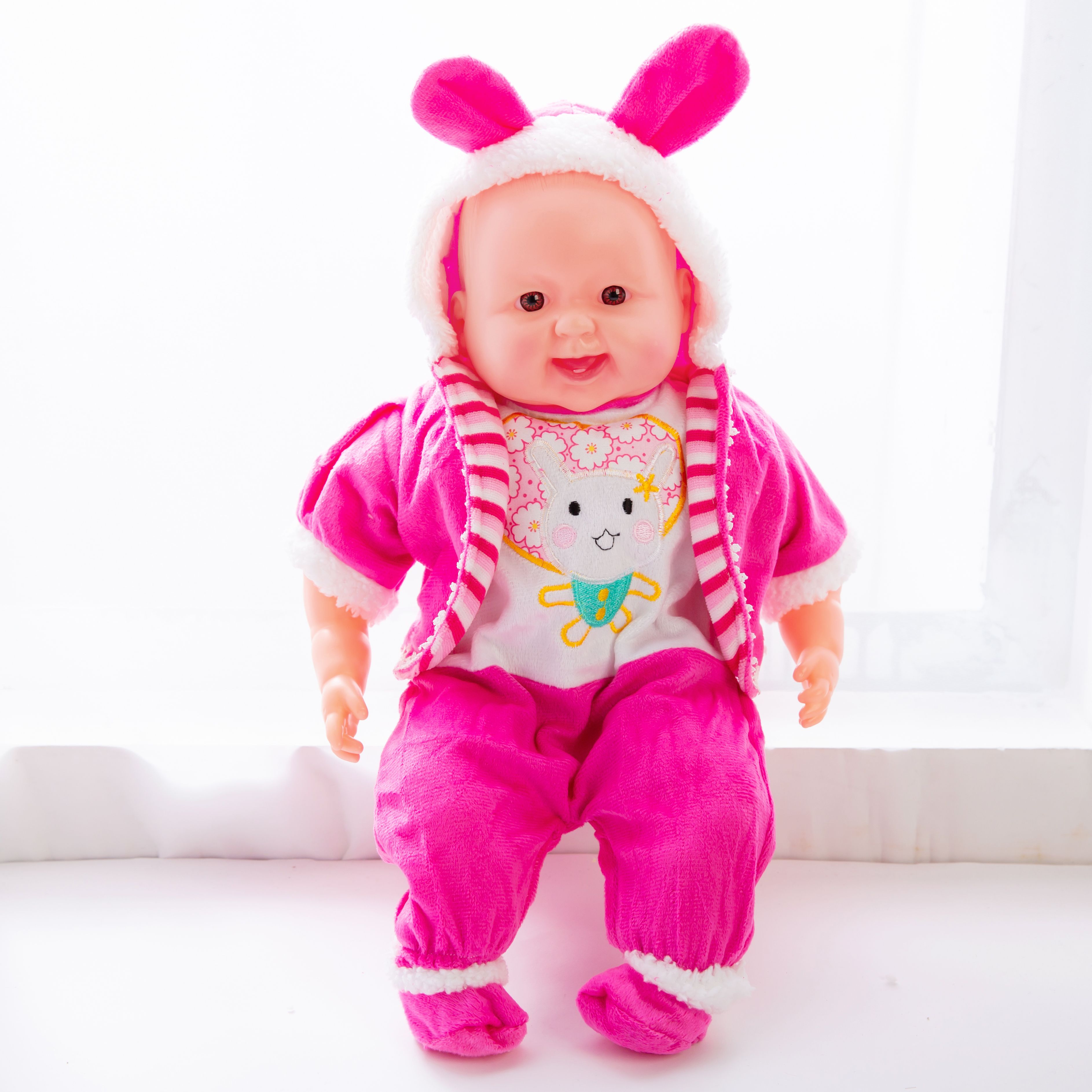 Vinyl dolls, laughing dolls with music, cotton-bodied dolls, simulation dolls Specification image