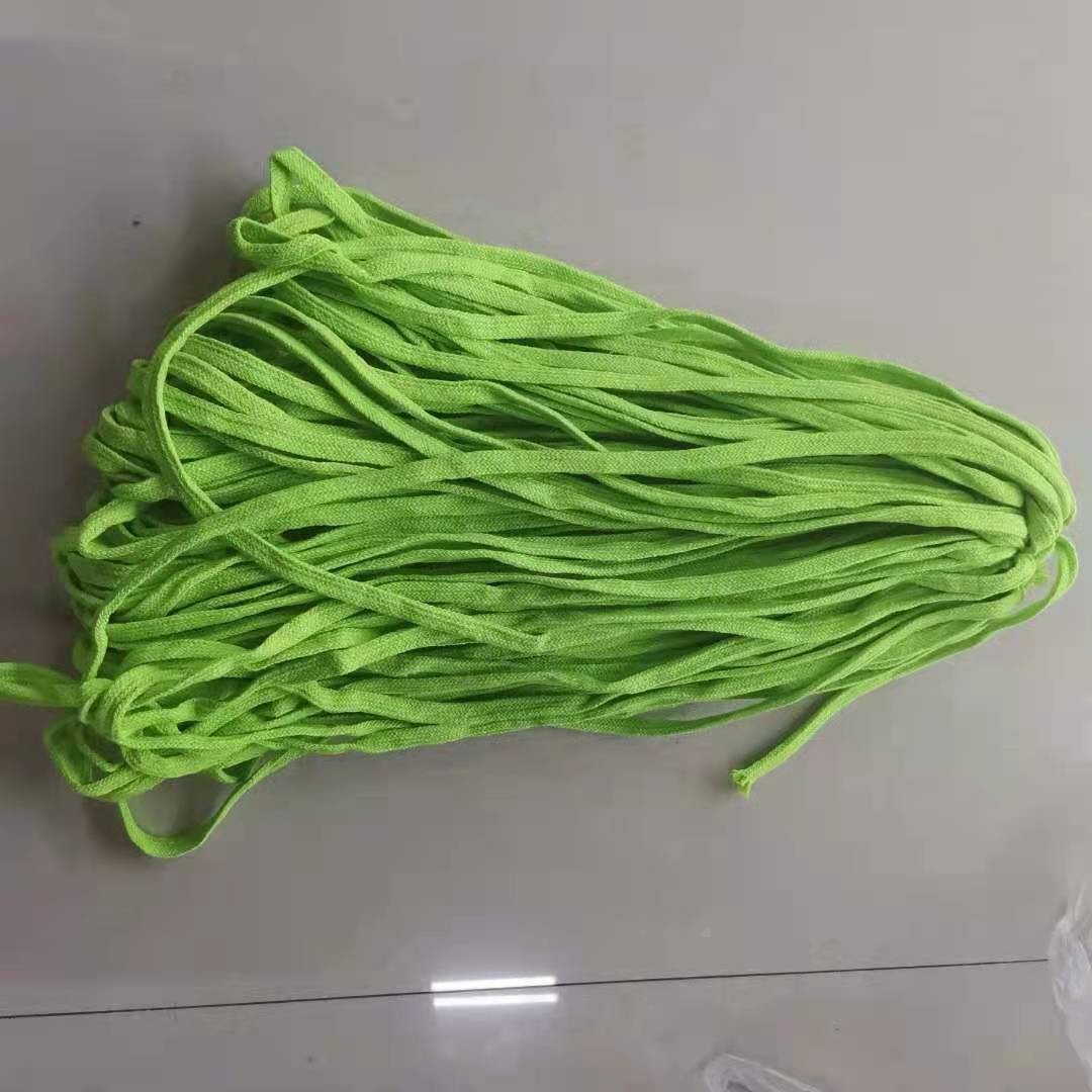 现货彩色双层空芯扁棉绳1cm 鞋带帽绳腰裤带 抽绳配件 饰品详情图5