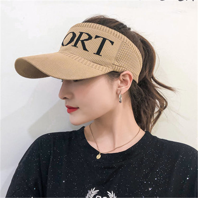 空顶遮阳帽白底实物图