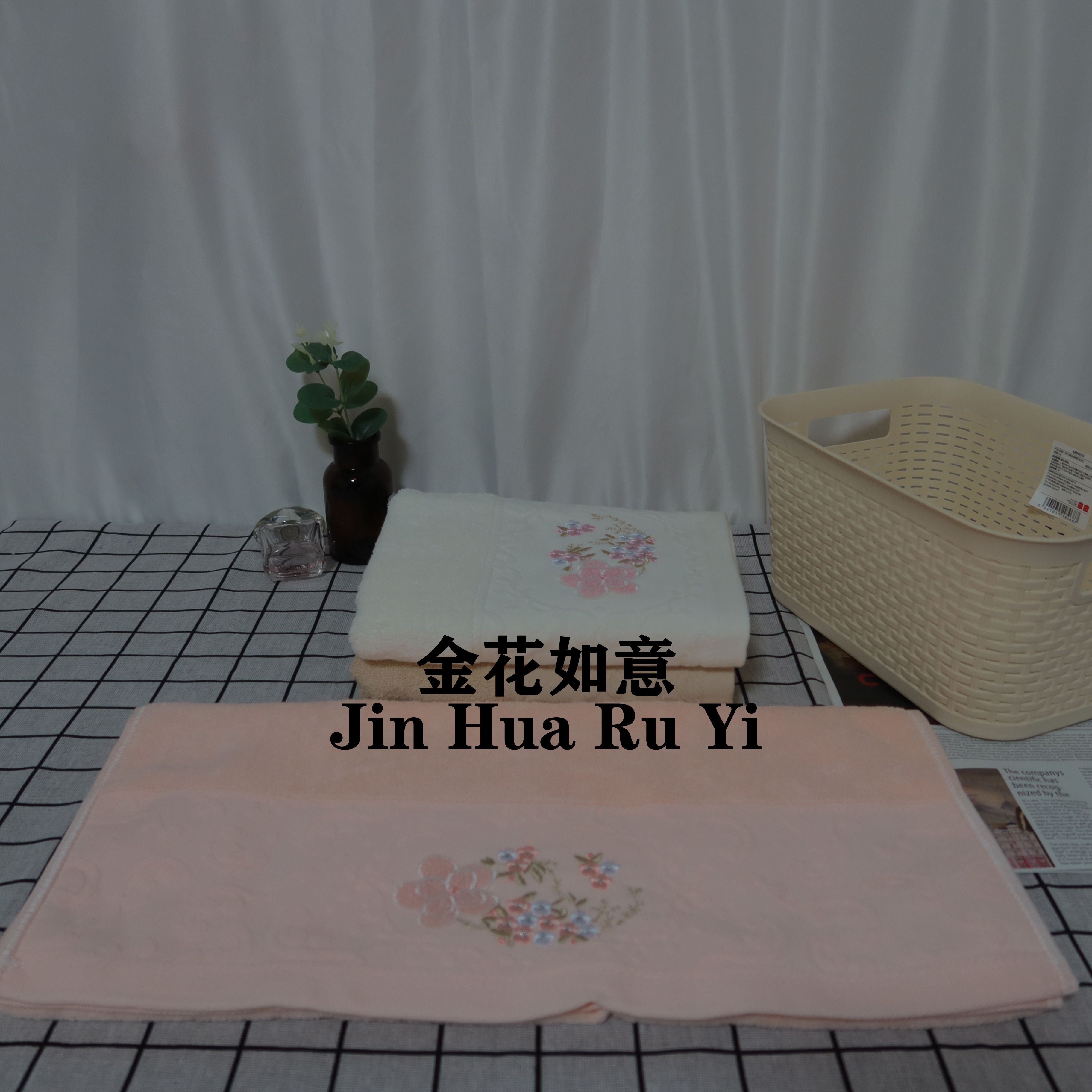 Embroidered flower-style face wash and bath household towels, small bath towels, pure cotton, absorbent and non-fading, soft for adults, men and women, couple face towels, mixed color wholesale