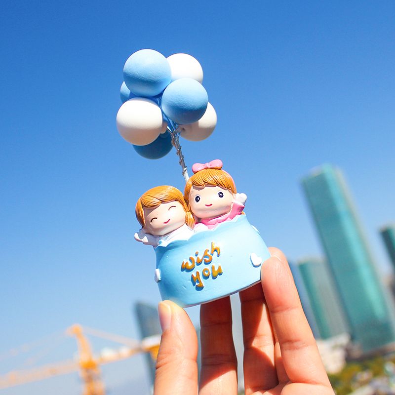 厂家直销 创意ins风热气球情侣告白气球汽车摆件饰品现货批发