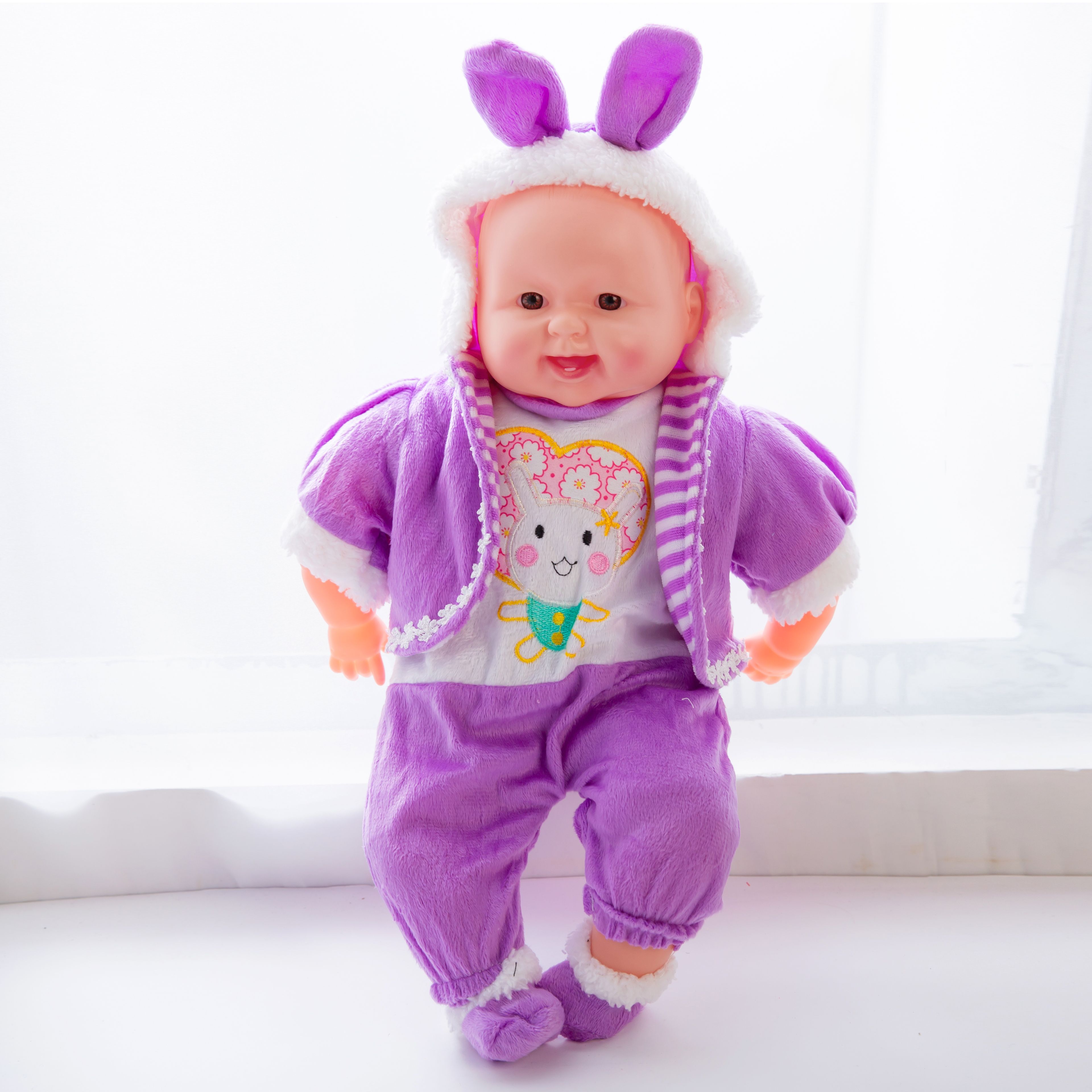 搪胶娃娃 笑娃 带音乐的笑娃 棉身的娃娃 仿真娃