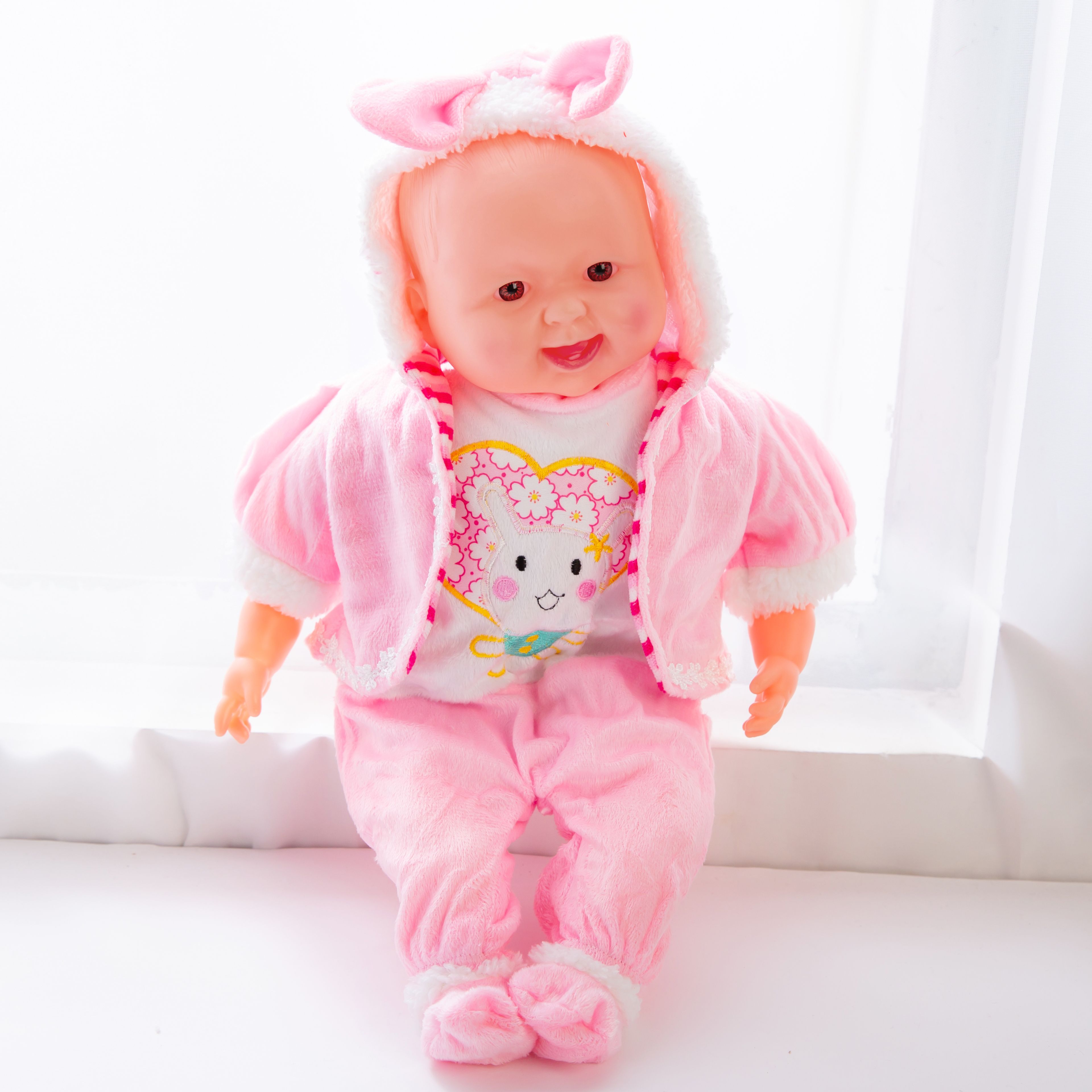 Vinyl dolls, laughing dolls with music, cotton-bodied dolls, simulation dolls details Picture