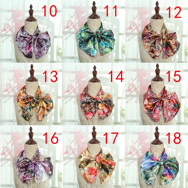 简爱丝缘百变魔术巾职业空姐仿真丝数码印花百搭丝巾广场舞大妈围巾详情2