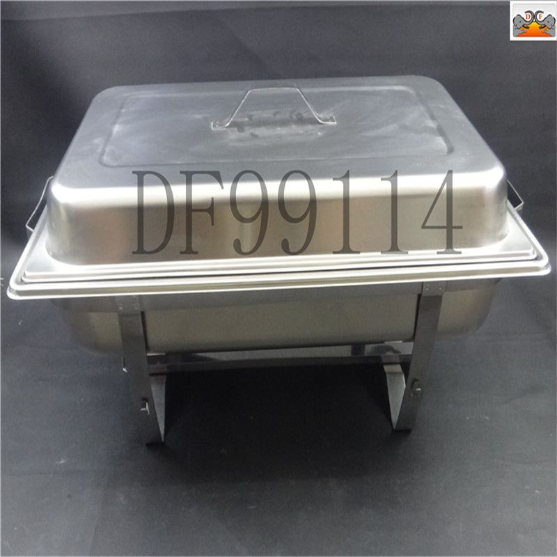 DF99114 Straight Angle steel cover dining stove, flip cover stainless steel buffet stove, solid fuel alcohol stove, food heating Buffy stove, hotel dining stove, DF Trading House details Picture