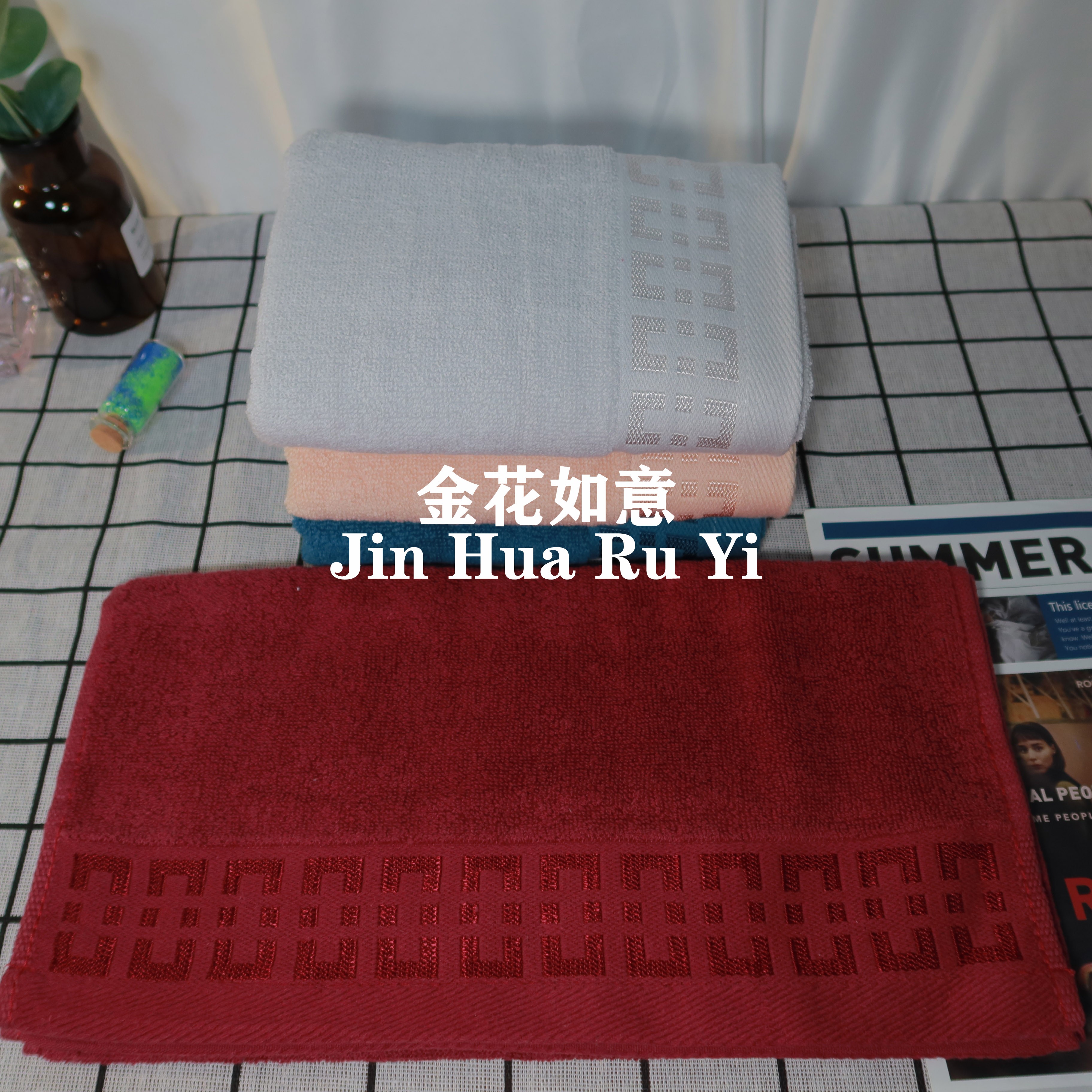 Flower Language style face wash and bath household towels, pure cotton, absorbent and non-fading, soft for both men and women, couple face towels, and mixed color wholesale detail image 1