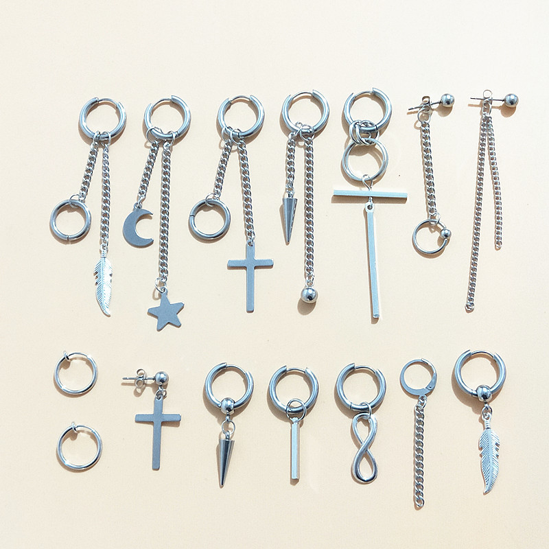 The unique and creative stud earrings for both men and women, the same style as those worn by Kim Tae-hyung of the South Korean boy band bts Specification image
