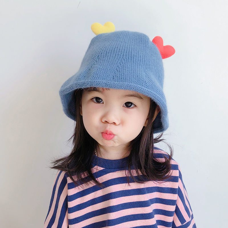 宝宝帽子秋冬针织保暖儿童毛线帽可爱洋气男女童渔夫帽婴幼儿盆帽