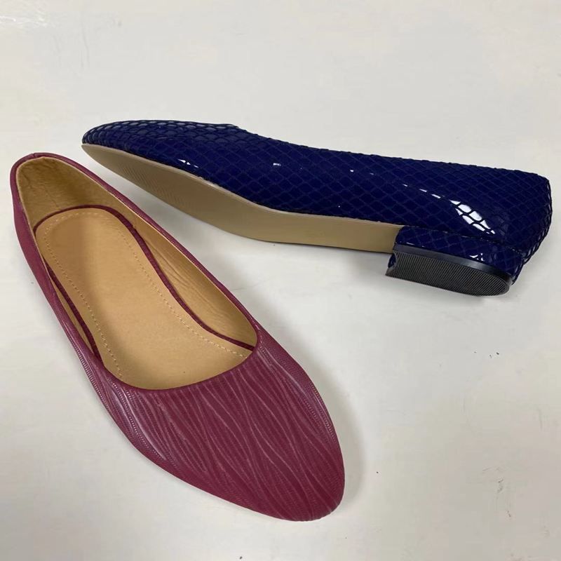 Pu Ladies Shallow Mouth Single Shoes High Heel Slope Flat Heel Thick As Shown In The Single Shoe Slippers Durable Deodorant Multi-Color Quality Good Women's Shoes Quality Lady Shoes 44225-68#