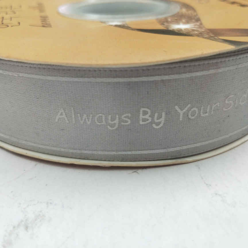 2.5CM polyester with digital printing DIY grey base always by your side