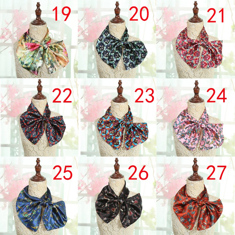 简爱丝缘百变魔术巾职业空姐仿真丝数码印花百搭丝巾广场舞大妈围巾详情3