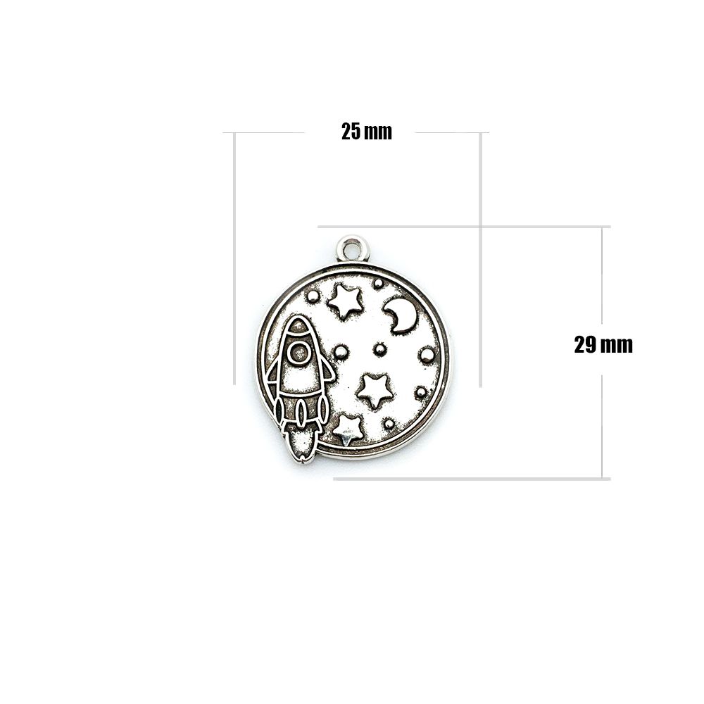 diy handcrafted rocket launch necklace, pendant and accessory factory direct sales of Y1773 alloy parts Item Picture