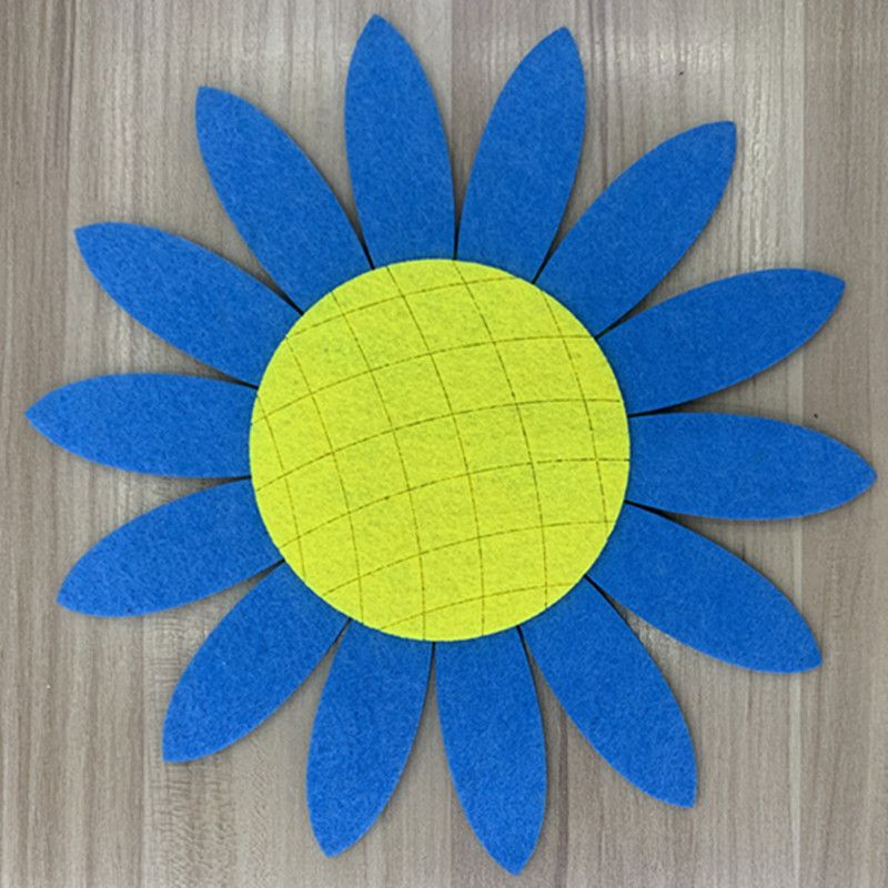 DIY配件 无纺布 毛毡布 太阳花 蓝色