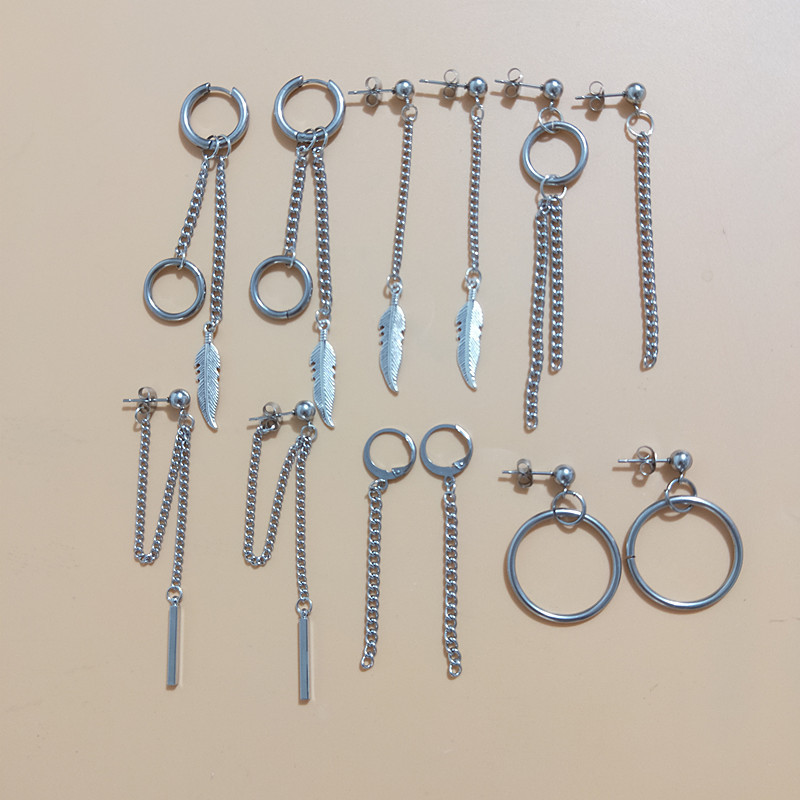 The unique and creative stud earrings for both men and women, the same style as those worn by bts's Kim Tae-hyung, are 9872 Item Picture