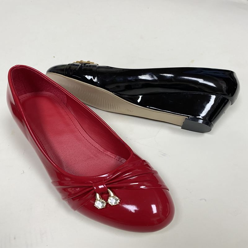 Pu Ladies Shallow Mouth Single Shoes High Heel Slope Flat Heel Thick As Shown In The Single Shoe Slippers Durable Deodorant Multi-Color Quality Good Women's Shoes Quality Lady Shoes 44225-24#