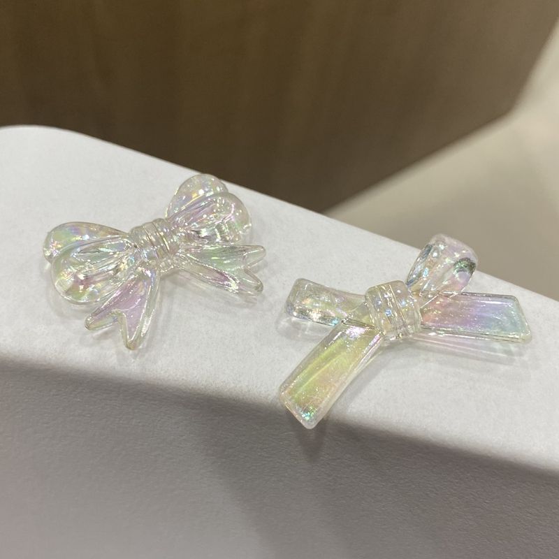 New imitation pearl bow tie, bow, AB colorful fork, cross knot clothing, mobile phone case decoration accessories, DIY handcrafted bracelets, necklaces, essential accessories Item Picture