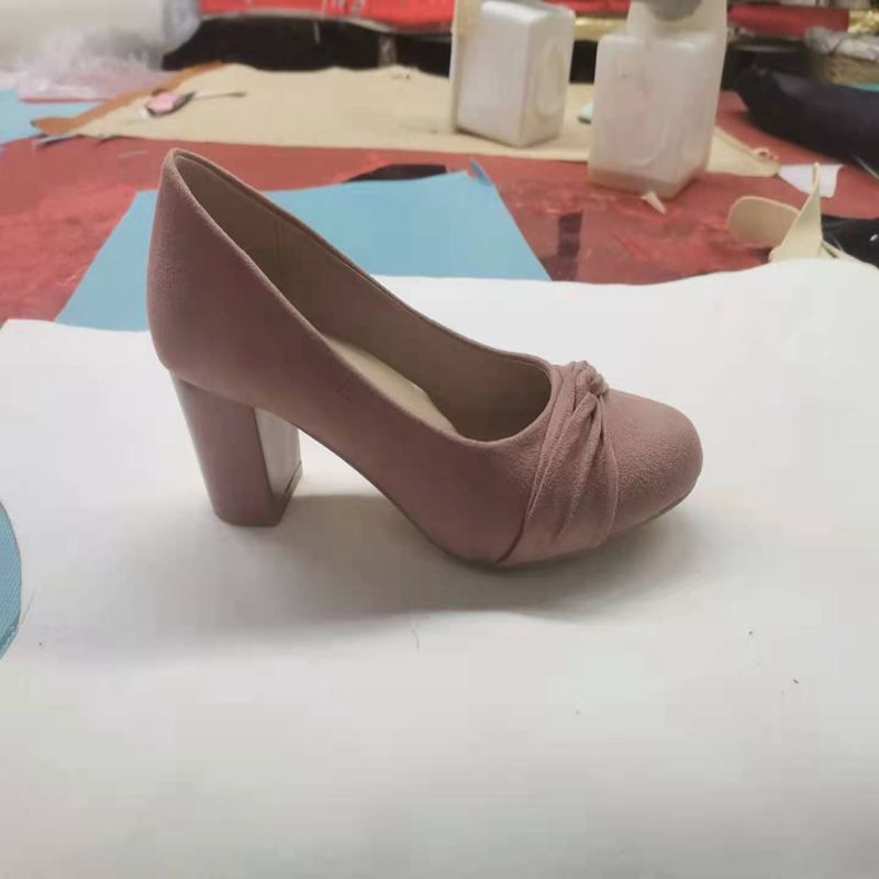 Pu Ladies Shallow Mouth Single Shoes High Heel Slope Flat Heel Thick As Shown In The Single Shoe Slippers Wear Deodorant Multi-Color Quality Good Women's Shoes Quality Lady Shoes 44225-78# details Picture