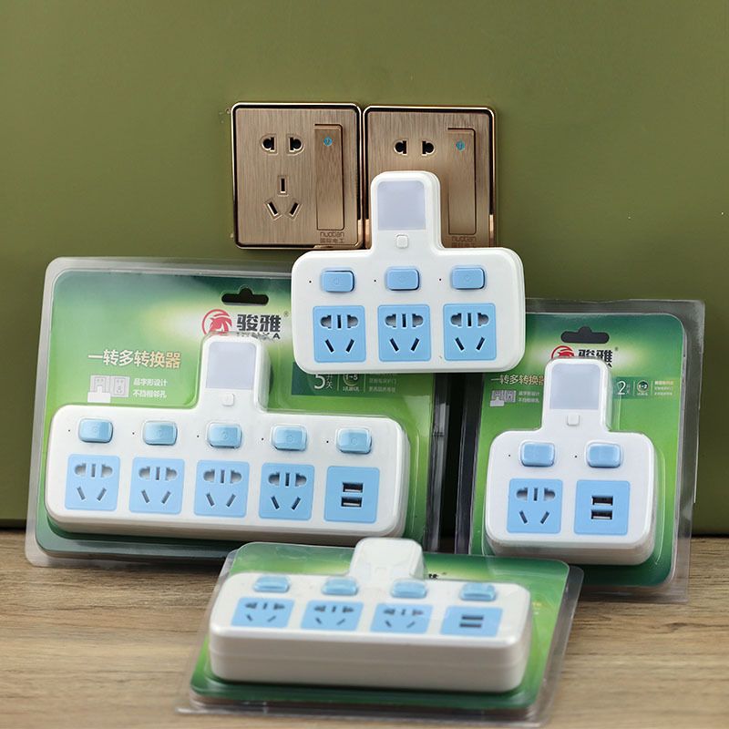 Junya gift socket converter with night light power strip usb charging wireless one-to-multi-socket plug