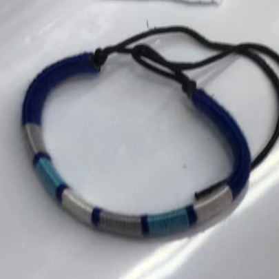 Handwoven color winding leather men's cool wrist jewelry strap bracelet 05