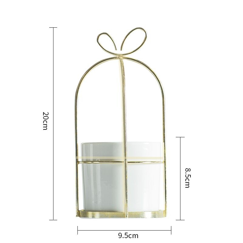 ins风格铁艺花盆多肉植物花盆日用百货餐具容器 储物罐  家居摆件详情图4