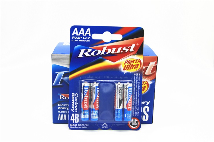 ROBUST 碳性电池 7号七号普通干电池 贴标P型4B挂卡 玩具遥控器详情图5
