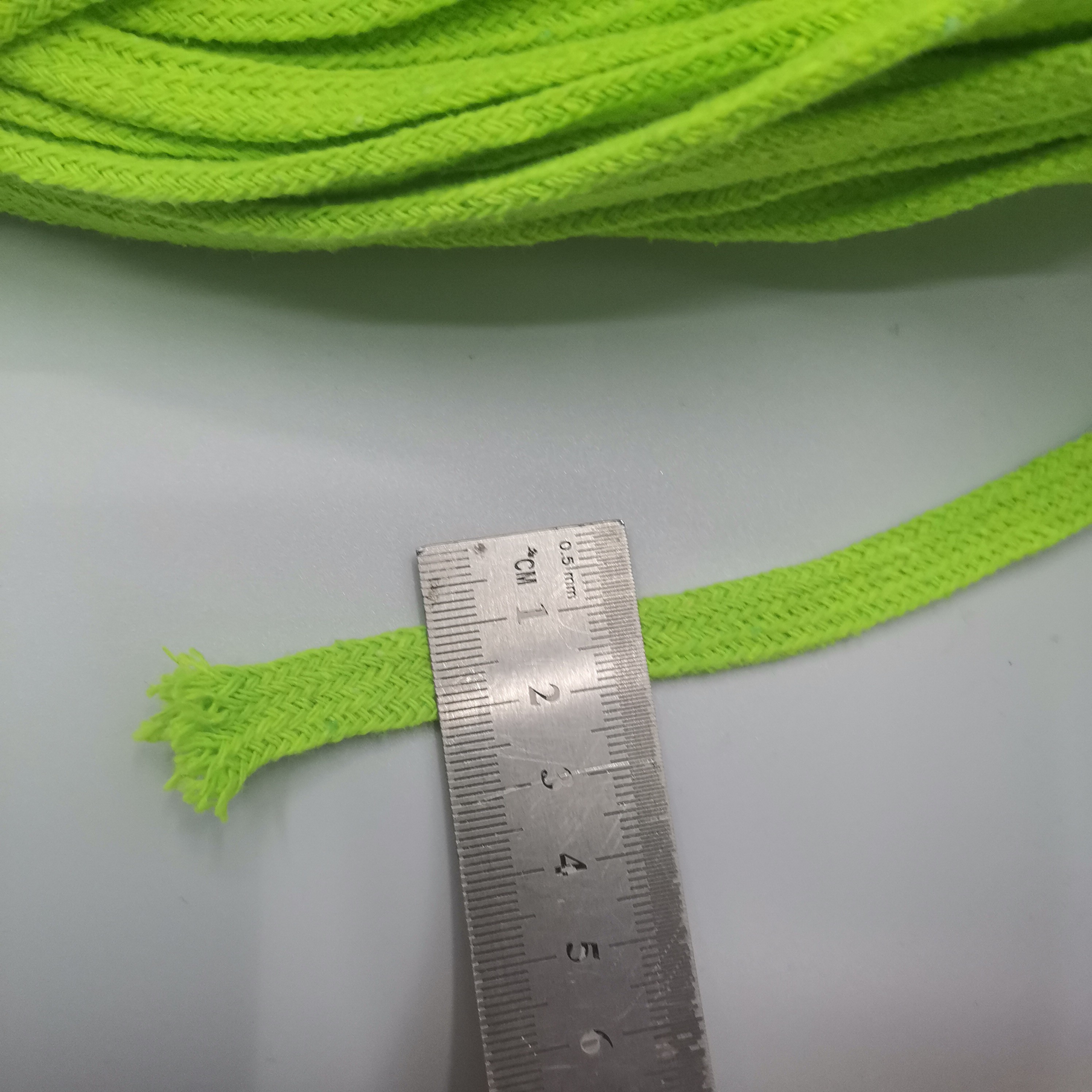 现货彩色双层空芯扁棉绳1cm 鞋带帽绳腰裤带 抽绳配件 饰品详情图6