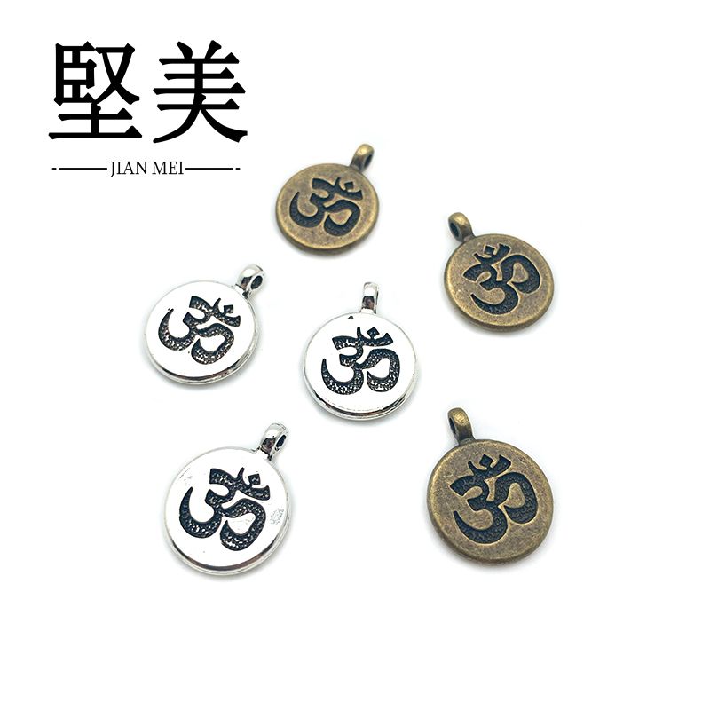 diy handcrafted Buddhist 3D letter pendant necklace accessory pendant factory direct sales Y1606