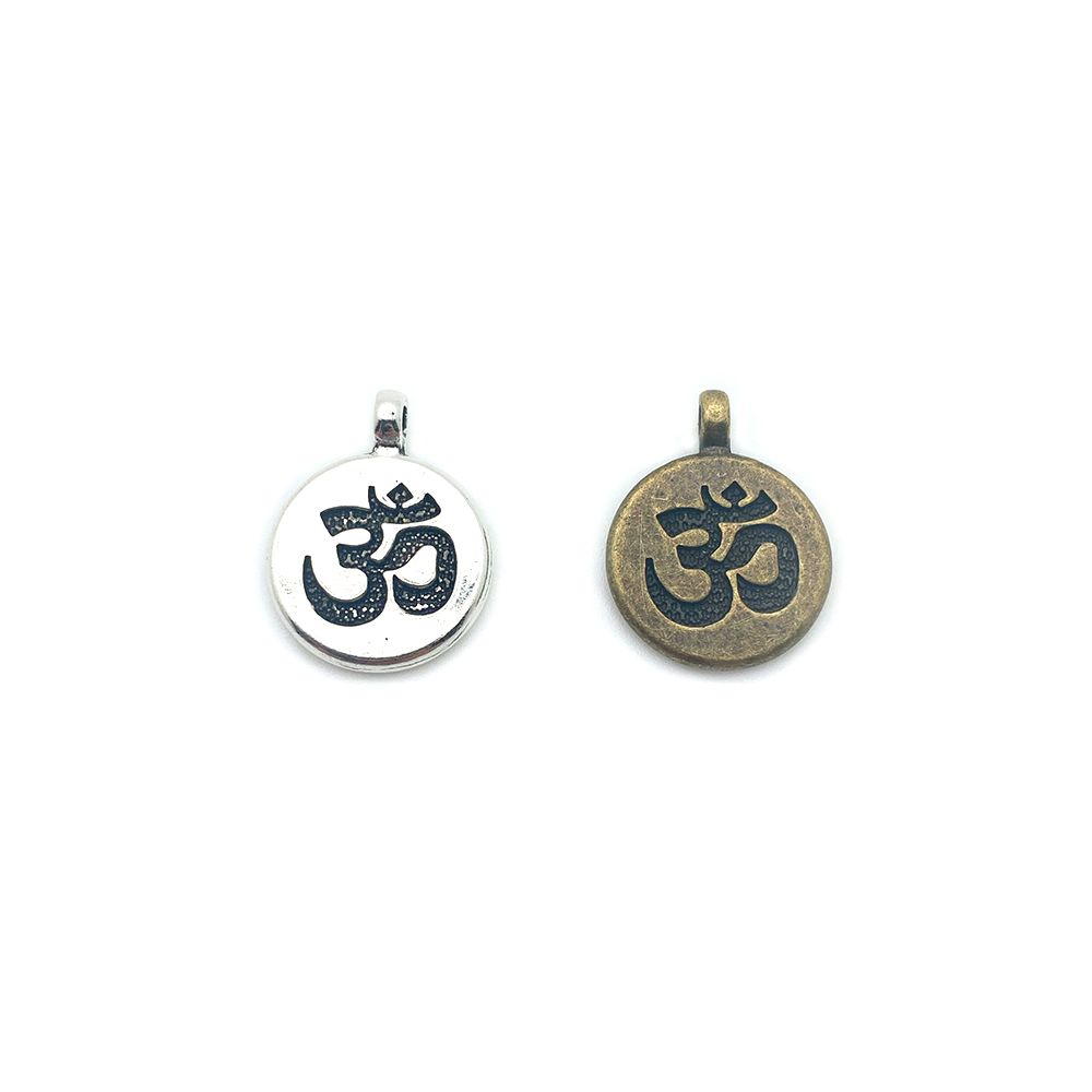 diy handcrafted Buddhist 3D letter pendant necklace accessory pendant factory direct sales Y1606 details Picture