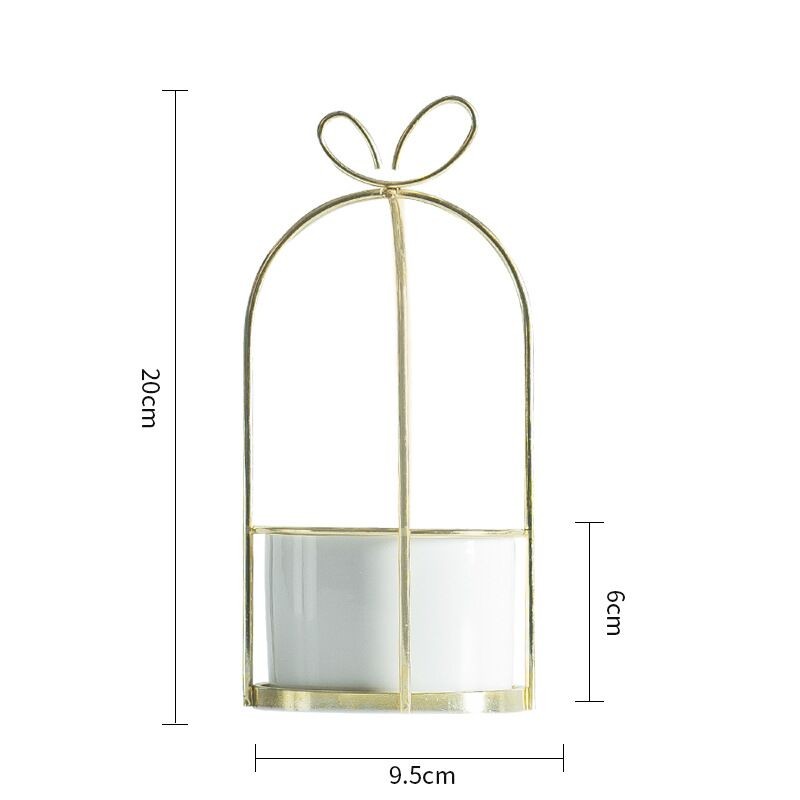 ins风格铁艺花盆多肉植物花盆日用百货餐具容器 储物罐  家居摆件详情图6