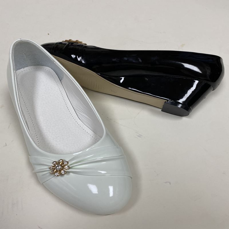 Pu Ladies Shallow Mouth Single Shoes High Heel Slope Flat Heel Thick As Shown In The Single Shoe Slippers Durable Deodorant Multi-Color Quality Good Women's Shoes Quality Lady Shoes 44225-22#