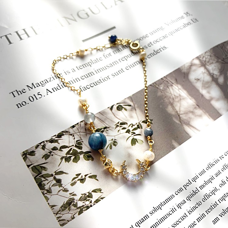 温和优雅个性海蓝宝宝石手饰手链工厂直销店详情图2